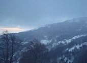 Snowy mountainside