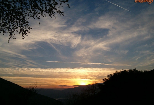 Delphi sunset