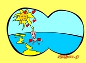 The clickhere brat goes for a swim